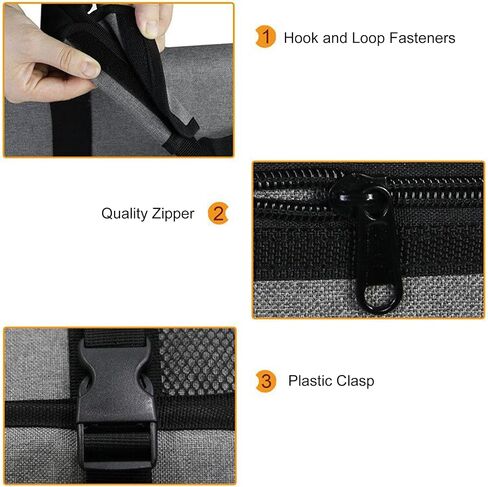Monitor Carrying Case for 24" LCD Screens and Monitors Travel Carrying Bag Compatible for Apple 24" iMac Protective Storage Case with Padded Velvet Lining & Adjustable Shoulder Strap (Black) in Saudi Arabia