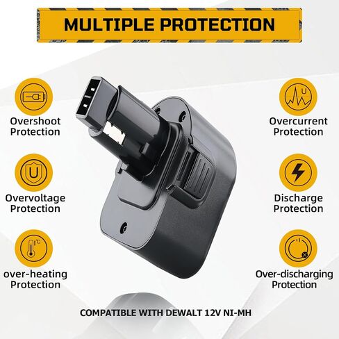 LUMSING DC9071 4.8Ah Replacement for Dewalt Battery Compatible with Dewalt 12V Battery DW9072 DW9071 DE9074 DE9037 DE9071 DE9072 DE9075 for 12 Volt Battery Cordless Power Tool in Saudi Arabia