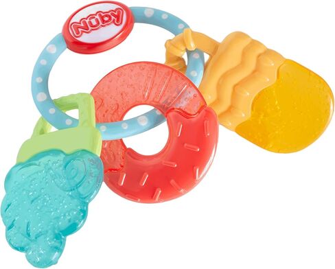 Nuby IcyBite Popsicle, Donut and Ice Cream Teether Ring - 3+ Months, Neutral in Kuwait