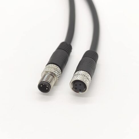 M8 4 Pins Male to Female Connector Cable, A Code Straight Molding Cable Female to Male Aviation Sensor Electrical PVC Cable 60V 4A AC/DC Industrial Molded Cable AWG24（1Meter） in Saudi Arabia