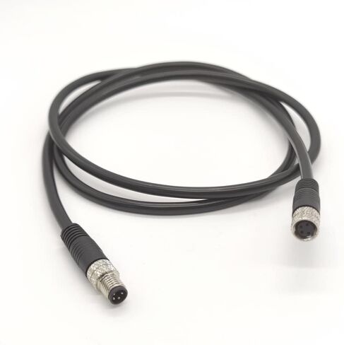 M8 4 Pins Male to Female Connector Cable, A Code Straight Molding Cable Female to Male Aviation Sensor Electrical PVC Cable 60V 4A AC/DC Industrial Molded Cable AWG24（1Meter） in Saudi Arabia