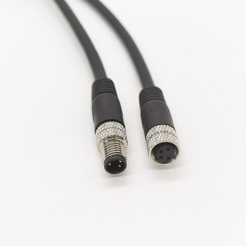 M8 4 Pins Male to Female Connector Cable, A Code Straight Molding Cable Female to Male Aviation Sensor Electrical PVC Cable 60V 4A AC/DC Industrial Molded Cable AWG24（1Meter） in Saudi Arabia