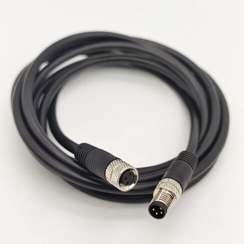 M8 4 Pins Male to Female Connector Cable, A Code Straight Molding Cable Female to Male Aviation Sensor Electrical PVC Cable 60V 4A AC/DC Industrial Molded Cable AWG24（1Meter） in Saudi Arabia