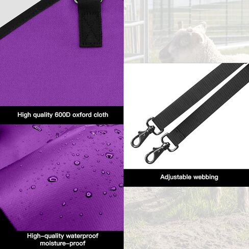 MIYABALA 3 Packs Goat Hay Feeder,Hay Bags for Goats,Horses,Sheep,Premium 600D Oxford Cloth,with Metal Fastener and Adjustable Open Feed Hole for Slow Feeding. (2Brown + 1Black) in Saudi Arabia
