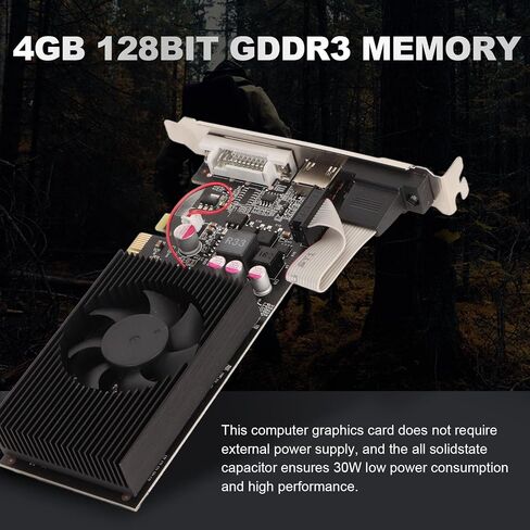 ciciglow GeForce GT 730 4GB GDDR3 Graphics Card, Low Profile Design, 650MHz GPU, 5000MHz Memory Clock in Saudi Arabia