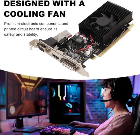 ciciglow GeForce GT 730 4GB GDDR3 Graphics Card, Low Profile Design, 650MHz GPU, 5000MHz Memory Clock in Saudi Arabia