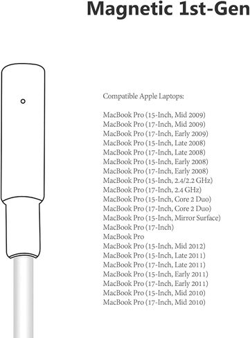 شاحن بديل صغير بقدرة 85 وات متوافق مع جهاز Mac Book Pro 15 17 بوصة قبل منتصف عام 2012 من الجيل الأول المغناطيسي من النوع L A1286 A1211 A1290 A1297 A1226 A1175 A1150 A1343 A1229 A1151 A1172 A1222 محول طاقة تيار متردد in Kuwait