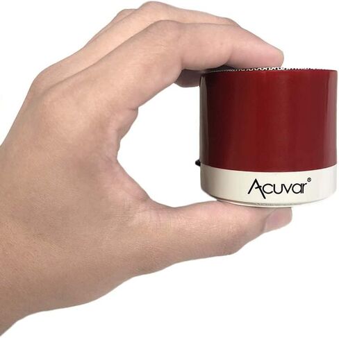 2 مكبر صوت صغير لاسلكي قابل للشحن مع قارئ بطاقة Micro SD ومتوافق مع USB (أحمر) in Kuwait