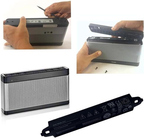 330107 11.1V Speaker Battery Replacement for Bose Soundlink Bluetooth Mobile Speaker II 404600 SoundLink III 330105 359498 330107A 359495 330105 Series 330105A 25Wh 2230mAh in Saudi Arabia