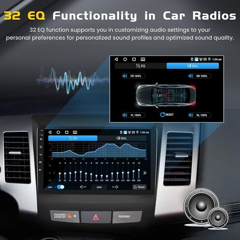 [2+64GB] Inefala 9" Android 13 Touchscreen Stereo for Mitsubishi Outlander/Citroen C-Crosser/Peugeot 4007 2008-2015 with Wireless Carplay Android Auto, GPS Bluetooth WIFI SWC USB MIC RCA Backup Camera in Saudi Arabia