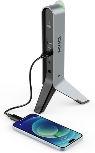 MINQ White RGB Tripod Headphones Stand for Desk - Gaming Headset Stand - Aux - USB Ports - Suitable for Gamer Desktop Table Game Earphone Accessories in Saudi Arabia