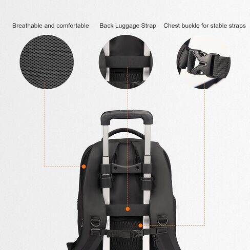 حقيبة ظهر للكاميرا صلبة، حقيبة كاميرا كبيرة مقاومة للماء للتصوير الفوتوغرافي مع حجرة كمبيوتر محمول مقاس 15.6 بوصة، حقيبة كاميرا للسفر للمصورين والنساء والرجال لكاميرا Canon Nikon Sony DSLR SLR بدون مرآة in Kuwait