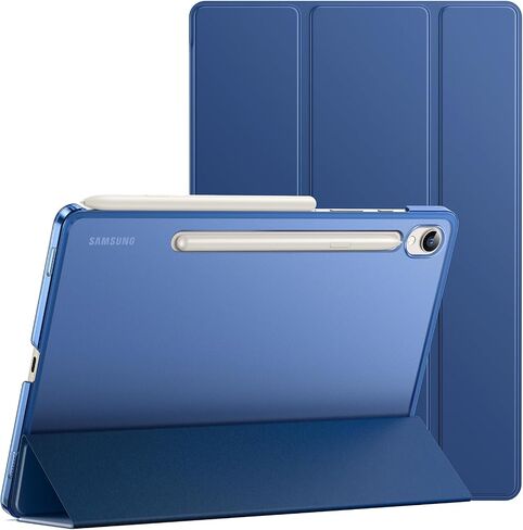 JETech Case for Samsung Galaxy Tab S9 11-Inch, Translucent Back Tri-Fold Stand Protective Tablet Cover, Support S Pen Charging, Auto Wake/Sleep (Black) in Kuwait