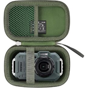 khanka Hard Travel Case Replacement for PENTAX WG-1000 waterproof digital compact camera,Case Only. (Green)
