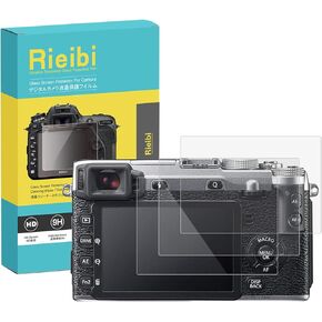 Rieibi (3 Packs) Screen Protector for Fujifilm X-E2 X-E2S Digital Camera, 0.33mm 9H Hardness Tempered Glass Film for Fuji XE2 XE2S Anti-Fingerprint Anti-Scratch Ultra-clear