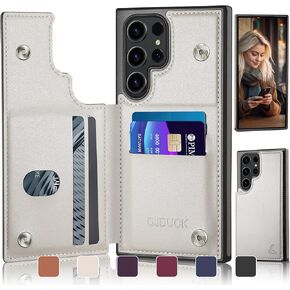 for Samsung Galaxy S22 Ultra 5G Wallet Phone Case with Card Holder[RFID Blocking Leather Protection][Back Flip Magnetic Clasp Folio cases]Shockproof Women Men cover for Samsung S22 Ultra White
