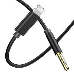 Apple MFi Certified Aux Cord for iPhone, 2 Pack Lightning to 3.5mm Headphone Jack AUX Audio Adapter Male Car Stereo Cable for iPhone 14 13 12 11 XS XR X 8 7 to Car Home Stereo/Headphone/Speaker, White