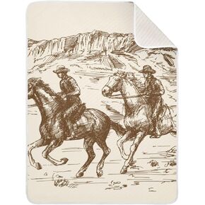 Baby Blanket for Boys Girls - Western Desert Cowboy Kids Blankets, Unisex Soft and Comfor Children Blanket for Children Sound Sleep Boys and Girls Gifts 30 x 40 Inch