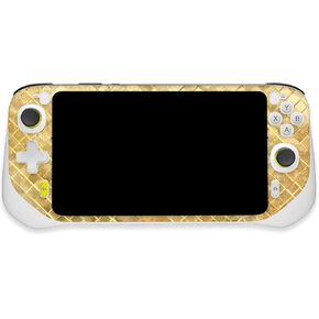MightySkins Glossy Glitter Skin Compatible with Logitech G Cloud Gaming Handheld - Gold Tiles | Protective, Durable High-Gloss Glitter Finish | Easy to Apply | Made in The USA