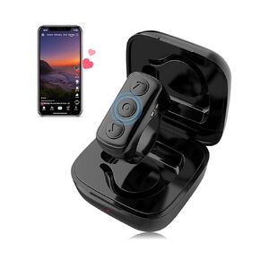 TikTok Remote, Bluetooth TIK Tok Remote Control, Kindle App Page Turner, Camera Remote Shutter for iPhone iPad Android - Black (Not for Kindle Devices)