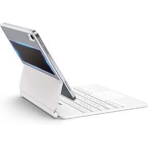 Magic-Style Magnetic Keyboard Case for iPad 10th Generation 10.9-inch 2022, Magnetic Case with Keyboard, Light Charging, Floating Cantilever Stand, Multi-Touch Trackpad, White
