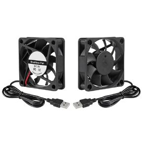 6Pcs 60mm Fan 2.36in USB Brushless Cooling DC 5V 60mm x 15mm Fan Cooler Speed 4200 RPM Fan for 3D Printer Cooling Electronics Air Purifier Cooling DIY Projects