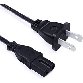 Power Cord Replacement for Hisense 40H5 50H5 50H5G 32H3E 32H3B2 40H4C 50H6B 55H6B 48H5 50K23DG 40H4C 32K20DW 55K610GWN 50H5G 50H7GB TV 8ft AC Power Cord Cable