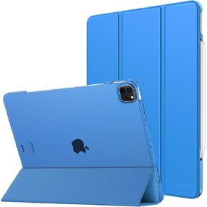 MoKo Case Compatible with iPad Air 13 Inch M2 Case 2024/ iPad Pro 12.9 (6th/5th Gen 2022/2021), Slim Frosted Hard PC Back Cover, Support Touch ID & Pencil Pro/2nd/USB-C, Black