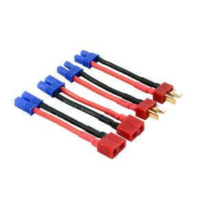 4pcs T-Plug Style to EC2 Male Female Connector Adapter with 5cm 2inch 16awg Wire(C40-4)