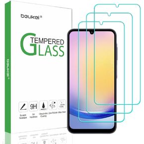 beukei (3 Pack) Compatible for Samsung Galaxy A25 5G / Galaxy A25 Screen Protector Tempered Glass, Touch Sensitive,Case Friendly, 9H Hardness