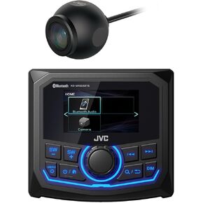 JVC KD-MR305BTS Marine Motorsports 2.7" LCD Display USB Bluetooth AM/FM/Weatherband Radio Digital Media Receiver with Waterproof Rearview Backup Camera in Kuwait
