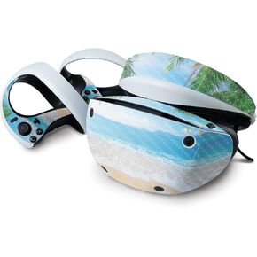 MightySkins Carbon Fiber Skin Compatible with Sony Playstation VR2 - Pristine Beach | Protective Durable Textured Carbon Fiber Finish | Easy to Apply & Change Styles | Made in The USA