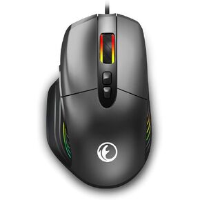 G08 Ergonomic RGB USB Wired Pro Gaming Mouse(MAX 7200 DPI) for PC & Laptop Computer(Windows 10/8/7/XP, Linux), 7 Programmable Buttons Optical Game Mice - [Black]