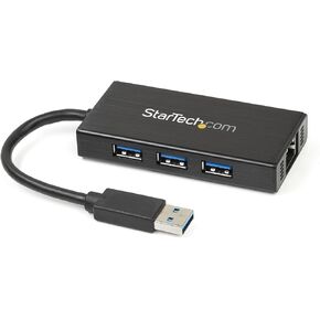 StarTech.com USB 3.0 to Dual Port Gigabit Ethernet Adapter w/USB Port - 10/100/100 - USB Gigabit LAN Network NIC Adapter (USB32000SPT)