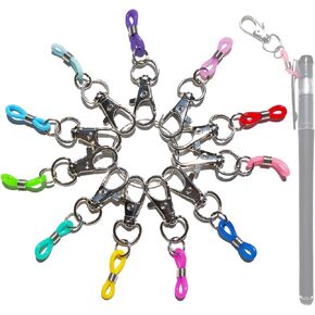 7 Pcs Colorful Pen Clips, Silicone Pen Holder Clip, Badge Pen Holder, Pen Clip with Lobster Clasp, Nurse Supplies, RN Badge Buddy, Badge Reel Accessories