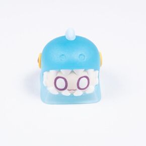 Artisan Keycaps - Adorable Keycaps: Puppet Dinosaur Series Shine Through Keycaps Resin Keycaps Custom Keycaps Escape Handmade Keycap for Mechanical Keyboard Keycaps (Grey Puppet, Translucent)