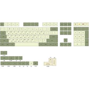 XDA V2 Matcha Green Tea Dye Sub Keycap Set Thick PBT for Keyboard gh60 Poker 87 tkl 104 ansi xd64 bm60 xd68 xd84 xd96 Janpanese (Matcha Set JAN x1)