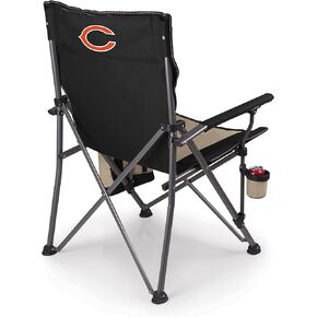 PICNIC TIME Big Bear XXL Cooler, Heavy Duty Beach, 500 lb Capacity Camping Chair with Carry Bag, NFL Team Logo, One Size, Black