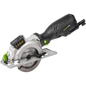 GALAX PRO 4Amp 3500RPM Circular Saw with Laser Guide, Max. Cutting Depth1-11/16"(90°), 1-1/8"(45°）Compact Saw with 4-1/2" 24T TCT Blade, Vacuum Adapter, Blade Wrench, and Rip Guide