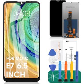 for Motorola Moto E7 6.5 inch LCD Screen for Moto E7 Power Screen Replacement E7i LCD Display E7i Power Touch Digitizer Assembly XT2097-13 Repair Kit(Not Fit for Moto E7 6.2 inch, Black No Frame)