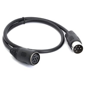 Midi Din 6 Pin Plug Connector Extension Cable, 6 Pin Din Male to Female Plug AV Adapter Audio Socket for Digital Audio (3 M / 9.8 FT)