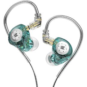 KZ EDX PRO Earphones 10mm Dual Magnetic Circuit Dynamic Driver Hearphones, Senleeor KZ Earphones 1DD Deep Bass Earbuds with Removable C Pin Cables (No Mic, Black)