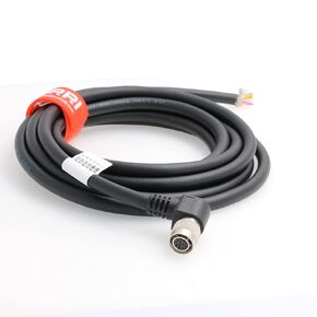 DRRI Right Angle Hirose 12Pin Female HR10A-10P-12S to Leadwires I/O Power Cable for Sony CCD Basler pilot Hitachi Panasonic Marshall Camera Aviator GigE (3M)