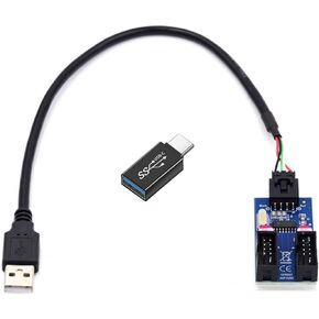 CY Cable USB 3.1 Male Type-C USB-C to USB 2.0 Type-A Male 1 to 2 Female Motherboard 9pin 10pinHeader HUB Adapter Port Multiplier