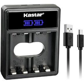 Kastar 4-Pack KAA2HR Battery and LCD Dual USB Charger Replacement for KAA2HR, KAA2HR-0, 1148683, b-9576, BCD1064, BP-DM10, BP-KDX, BP-NH10, DC3772, DMKA2, DRKAA2RES Battery, Kodak K4500 Charger
