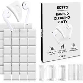 KOTTO 24 PCS Earbud Cleaner Kit, Earbuds Cleaning Putty, AirPod Cleaner Kit, Easily Remove Ear Wax and Dirt from Headphone/Earbud/AirPods/Charging Cases/Laptop/Phone/Earphones/Camera (24 PCS)