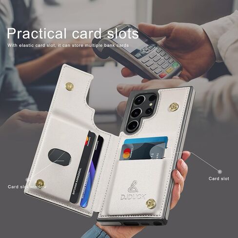for Samsung Galaxy S22 Ultra 5G Wallet Phone Case with Card Holder[RFID Blocking Leather Protection][Back Flip Magnetic Clasp Folio cases]Shockproof Women Men cover for Samsung S22 Ultra White in Saudi Arabia