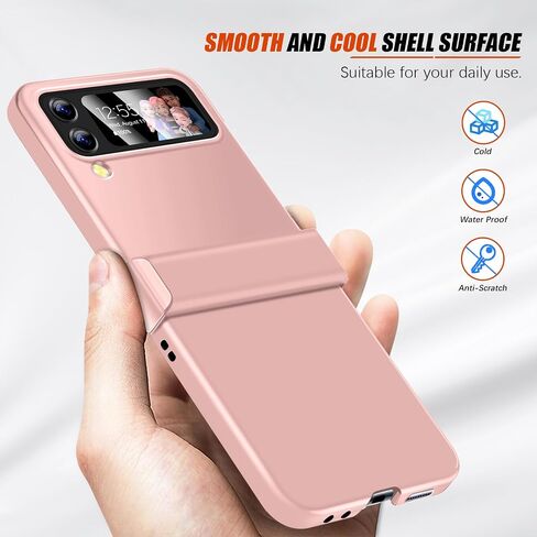 Migexxkj for Samsung Galaxy Z Flip 3 Case with Hinge Protection,Full Body Protective Cover Hard PC Ultra Slim Anti-Scratch Shockproof Lightweight Phone Case for Samsung Galaxy Z Flip 3 5G (Black) in Saudi Arabia