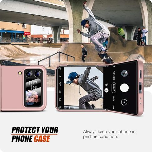 Migexxkj for Samsung Galaxy Z Flip 3 Case with Hinge Protection,Full Body Protective Cover Hard PC Ultra Slim Anti-Scratch Shockproof Lightweight Phone Case for Samsung Galaxy Z Flip 3 5G (Black) in Saudi Arabia
