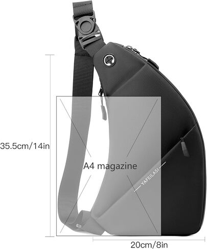 PEAKINGTECH Sling Bag Small Crossbody Backpack: Anti Theft Travel Bag Front Back in Saudi Arabia